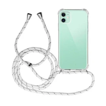 

Mobile case Pendant for iPhone 11 Rope White and Gray