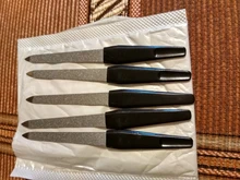 1or5 uds/negro Mango de Metal limas de uñas de doble cara fuerte borde manicura belleza y aseo pedicura para el cuidado de los pies herramientas