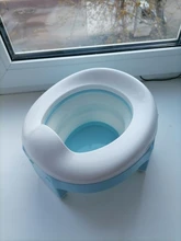 TYRY HU bebé olla portátil de silicona bebé orinal asiento de entrenamiento 3 en 1 de asiento de inodoro plegable azul Rosa niños Baño