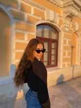 Gafas de sol con forma de ojo de gato para mujer, anteojos de sol femeninos, de diseño de marca, con espejo negro, triangulares, con protección UV400