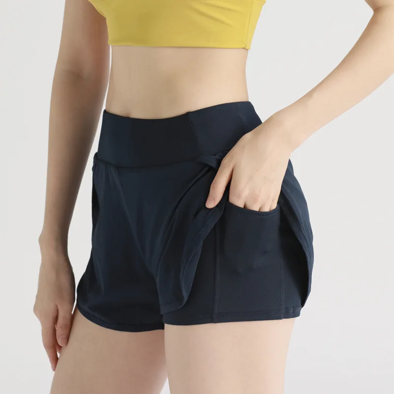 Women's High Waist Stretch Athletic Workout Active Fitness Volleyball Shorts 2 in 1 Running Double Layer Sports Shorts summer sports shorts women push up fitness shorts high waist slim workout running breathable athletic sexy sweatpant 9 colour
