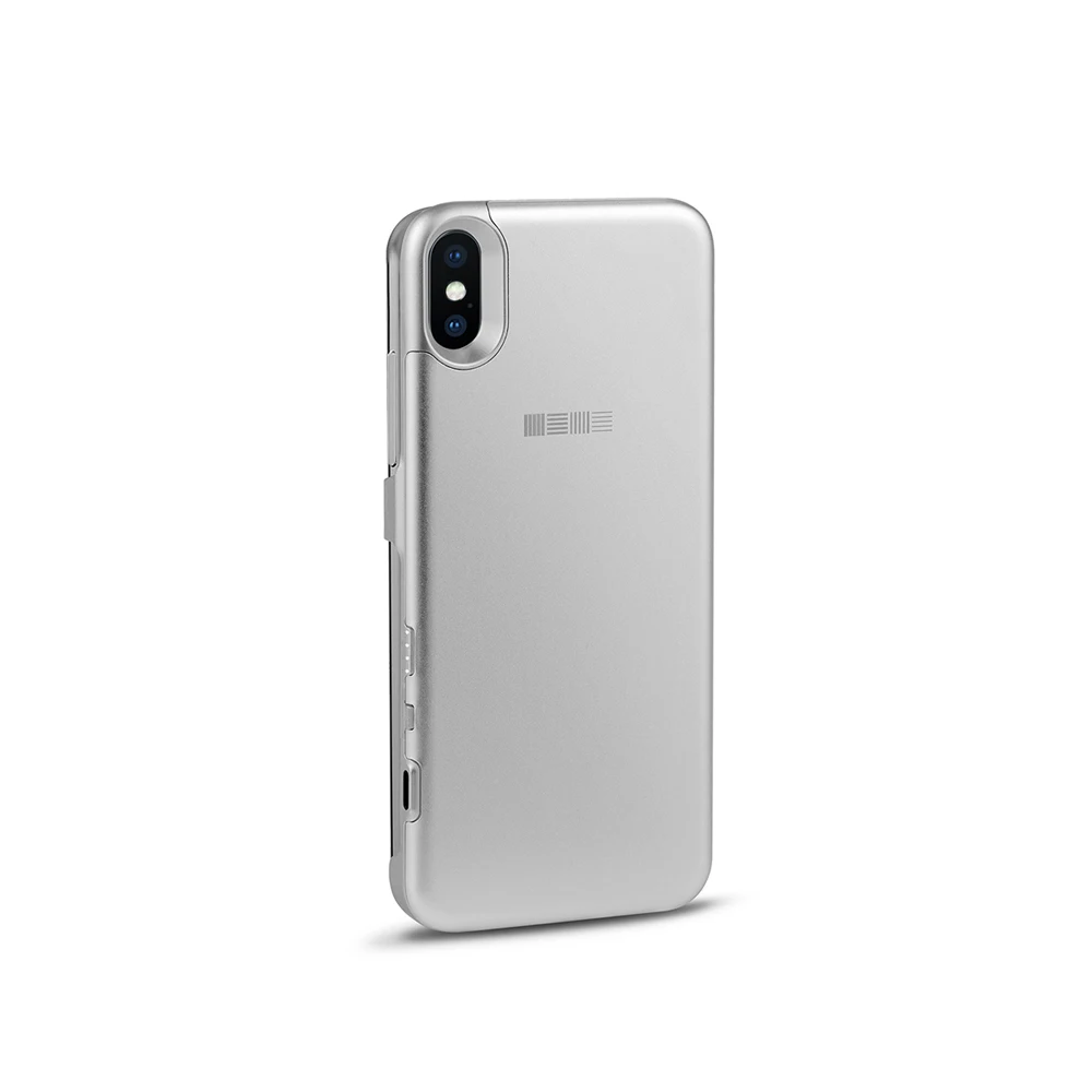 Чехол-аккумулятор INTERSTEP для iPhone X 3000мАч серебряный