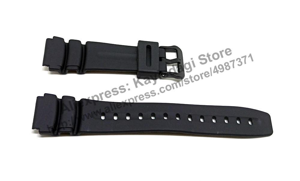 19mm Black Rubber Watch Band / Strap Compatible For Casio Dw-290t, Dw-340,  Eb-3001t, Eb-3007, Eb-3009, Eb-3010, Md-309 - Watchbands - AliExpress
