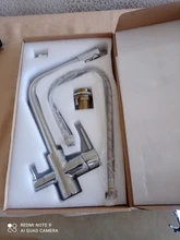 Frap de la cocina cromo grifo del fregadero de rotación de 360 grados de purificación de agua cuenta con tres vías de agua caliente y fría mezclador F4352