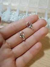 420 unids/caja kit para hacer joyas, collar, cadena, ganchos del pendiente del alfileres de cabeza saltar anillos langosta cierre DIY conjunto de fornituras para joyería suministros