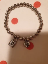 Pulsera con llavero De acero inoxidable para hombre y mujer, cierre De joyería UNO De 50, bola redonda, perla, letras, moda