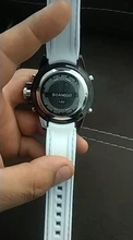 BOAMIGO-reloj deportivo para hombre, Luminoso, de cuarzo blanco, militar, resistente al agua, correa de goma, analógico, Digital