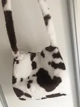 Bolso cruzado con estampado de leopardo para mujer, bandolera tipo mensajero suave de felpa, a la moda, para Otoño e Invierno