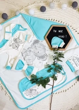 

Комплект на выписку 6-ти предметный "Наше Счастье" ЛЕТО Комплекты на выписку и для прогулок 0-6 мес