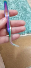 Pinzas de pestañas de acero inoxidable, pinzas profesionales para extensión de pestañas, pinzas para cejas, pinzas rectas y curvadas, herramientas de maquillaje, 1 Uds.