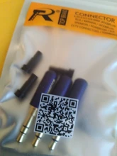 3 uds Jack 3,5mm R conector 3 polos chapado en oro estéreo jack de 3,5mm de auriculares con adaptador de enchufe de cola para fijar el cable estable