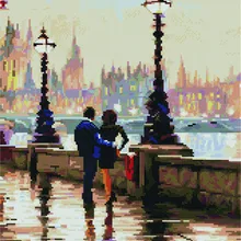 Алмазная мозаика APK 30039 На набережной Темзы 40*50 Эксклюзив