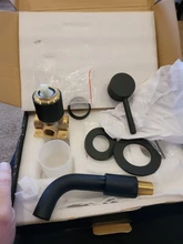 Sink Basin Tap Faucet Bath-Mixer Wall-Mount Rose-Gold-Set Brass Single-Handle Matt Black