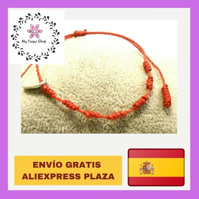 1 Pulsera de 7 nudos muy finas en hilo encerado. Pulseras. Pulseras de mujer. Pulseras de hombre. Pulseras de 7 nudos. Pulseras rojas. Pulsera de cordel rojo. Pulseras amuleto| - AliExpress