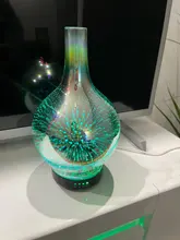 Aroma Diffuser Glass-Vase Essential-Oil Cool-Mist-Humidifier Waterless Auto Light And