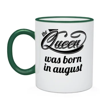 

Mug two-color queen born in August