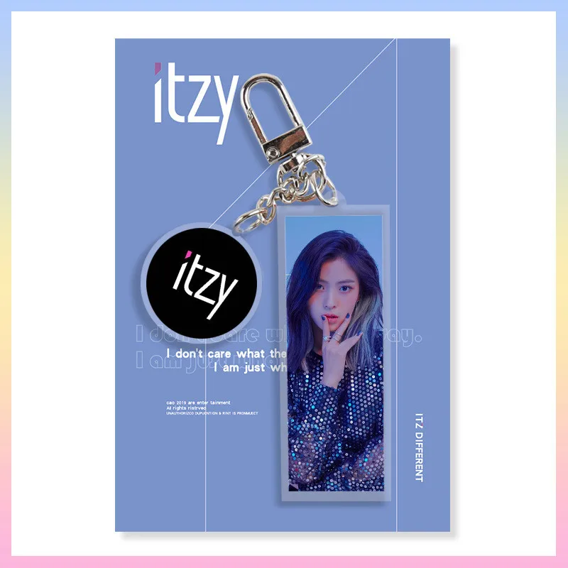 Kpop ITZY IT'z IC акриловый брелок Yuna Lia фото держатель для ключей CHAERYEONG брелок Yeji Ryujin сумка Подвеска Шарм YGG342 - Цвет: RYUJIN