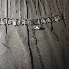 Wide Leg-Trousers Fit-Pants Pleated Spring Autumn Split Black High-Elastic Women Fashion