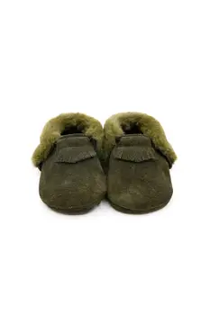 

YoYo Junior Khaki Suede Child Genuine Leather Booties