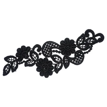 

2797327 appliques sewn Lais polyester 23*7,5 cm black