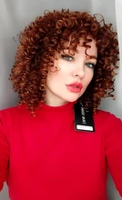 Wigs Curly-Hair Hairstyles Short Hair-Mix Brown LISI Blacck Color Women African for High-Temperature-Fiber