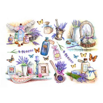 

Rice paper for decoupage craft Premier "" aroma of lavender "", 28,2 cm x 38,4 cm