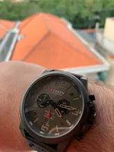 CURREN – reloj de pulsera deportivo para hombre, a prueba de agua, de cuarzo, militar, de cuero genuino, masculino