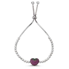 Серебряный 925 пробы с клубничным рисунком водотока лифта браслет