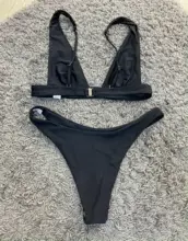 Swimsuit Women Bikini-Set Push-Up Two-Piece Female Micro Sexy Solid