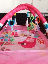 Manta de juego para gatear para bebés, estera multifunción para gatear con valla, juguetes de iluminación, 0-18