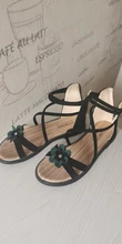 Sandalias romanas con flores para niñas zapatos de verano bonitos con perlas de color rosa y verde, Punta abierta, para la playa, con cremallera
