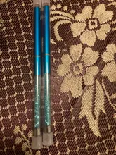 Pluma de pincel para arte de uñas, Diamante de imitación, mango de Metal acrílico, polvo de tallado, Gel líquido para salón de belleza, pinceles con tapa