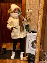 Winter Jacket Coat Parkas Fitaylor Zipper-Down Natural Women Outerwear Snow Warm Thick