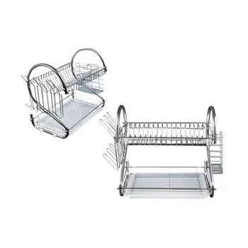 

Drainer DISH • Two levels • Higher level-for 16 plates • pieces bottom for bowls, cups, pots • stable with pi