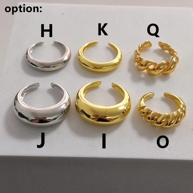 HUANZHI Gold Color Statement Dome Ring for Women Big Large Open Finger Ring Adjustable Chunky Wide Jewelry New Hot