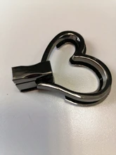 Hebilla de Metal con cierre con forma de corazón para bolso de bricolaje, cierre con giro de Metal para bolso de bricolaje