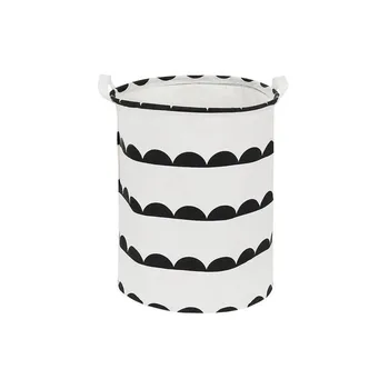 

Cotton storage bag laundry basket toy children bedroom laundry basket clothing organizer White/dots Black Rabbit va