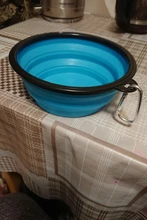 Cuenco de silicona plegable para mascotas, cuenco de agua portátil para caminar, para perros y gatos, 1000ML