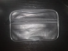 Wallet Pouch Purse-Card Money-Holder Small-Change-Bag Coin Double-Zipper Genuine-Leather