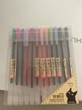 Lote de 12 bolígrafos creativos de Gel de 0,5mm, 12 colores, marcadores de tinta de color, papelería, estilo de moda, regalo de artículos de oficina