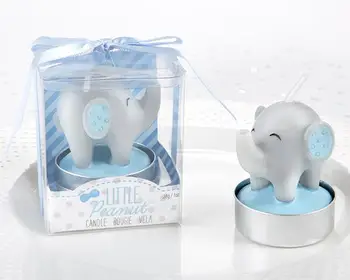 

Lot 20 velas Christening Elephant Blue In Cash Box Gift Boy-Details and gifts for weddings, memories of baptisms, communions