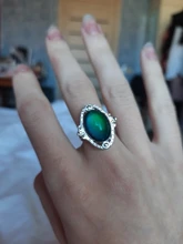 Vintage Color Retro cambio anillo Oval emoción sentimiento cambiante anillo de Control de temperatura de Color anillos para las mujeres