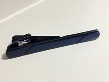 Pinza de corbata colorida de 5,8x0,6 cm para hombre, cierre de barra Simple de Metal y cobre, práctico Cierre de pajarita azul marino negro