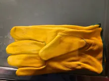 Guantes de cuero de vaca para conductores, protección de seguridad, para soldar, caza, 1008