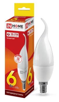 

LED lamp LED CANDLE IN THE WIND-VC 6 W V E14 3000 540Лм IN HOME