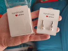 50pcPaper earrring estilo hecho a mano cartulina para pendientes 5x 5cm/3x3cm /5cm x 9cm /5x6,5 cm /5x7cm marrón/blanco de la joyería de DIY Tarjeta de paquete