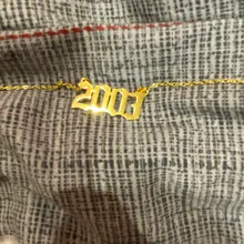 Cxwind Collar personalizado con número de año y fecha especial para mujeres, collar con colgante de año de nacimiento de 1989 a 2000, joyería de regalo