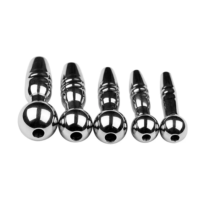 5pcs Set Metal Thread Urethral Plug Stainless Steel Male Urethral Catheter Penis Plug Sound Dilator Stimulator Sex Toy