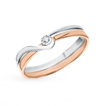 

Gold ring with diamonds sunlight sample 585