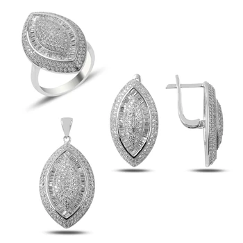 

Silver 925 Sterling Zircon Cubic Zirconia Set